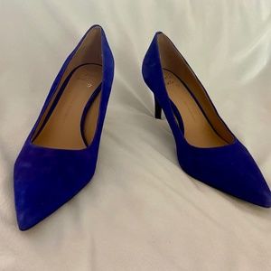 Banana Republic Blue Suede Heels - Never worn!